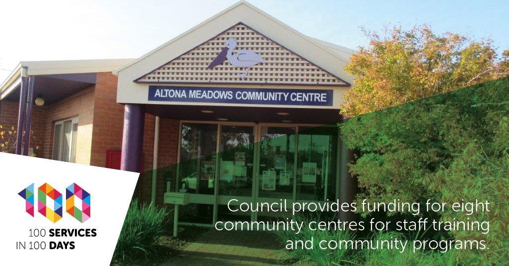 community centres receive funding from the council for staff training and community programs.