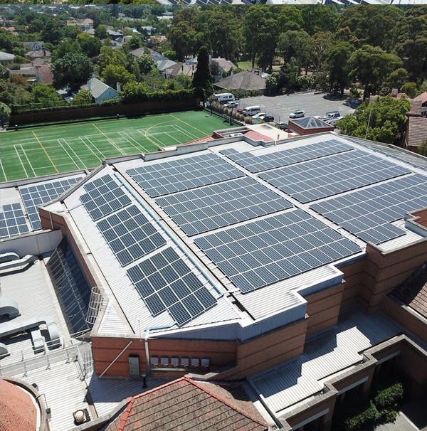 550kW of panels delivered since start of construction, additional 312kW on two remaining empty roof areas will be delivered over the April school holidays.