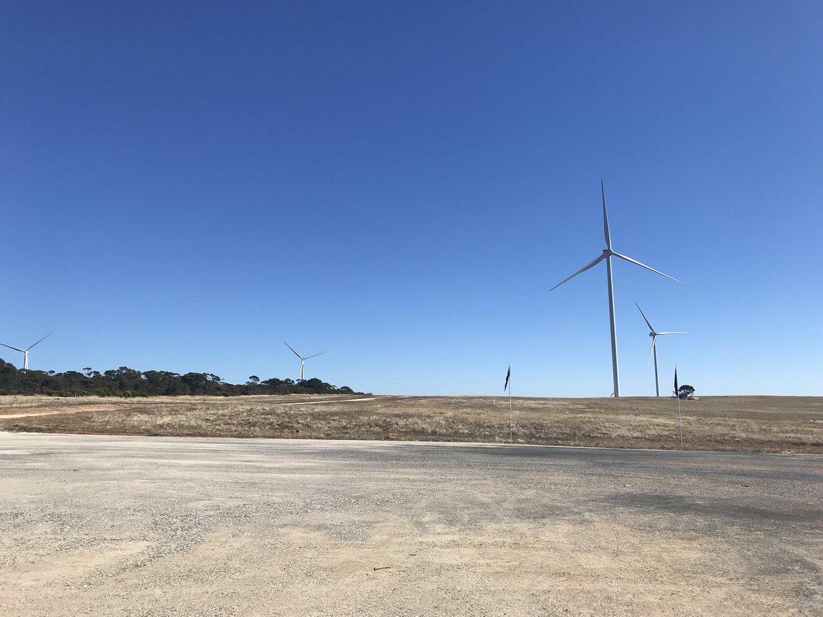 Construction of the farm completed, its connected to the grid and generating power.