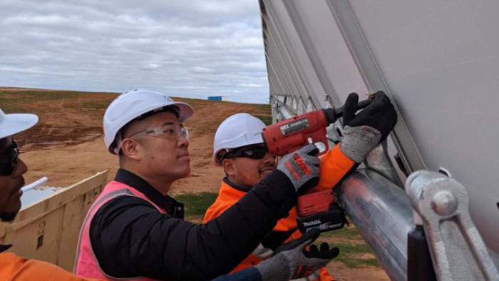 With all the earthworks, trenching and cable laying complete and the installation of more than 755,000 JinkoSolar 255W Cheetah mono PERC modules, well over the halfway mark, the completion of one of the largest solar farms in the world is set to be operational just in time for summer.