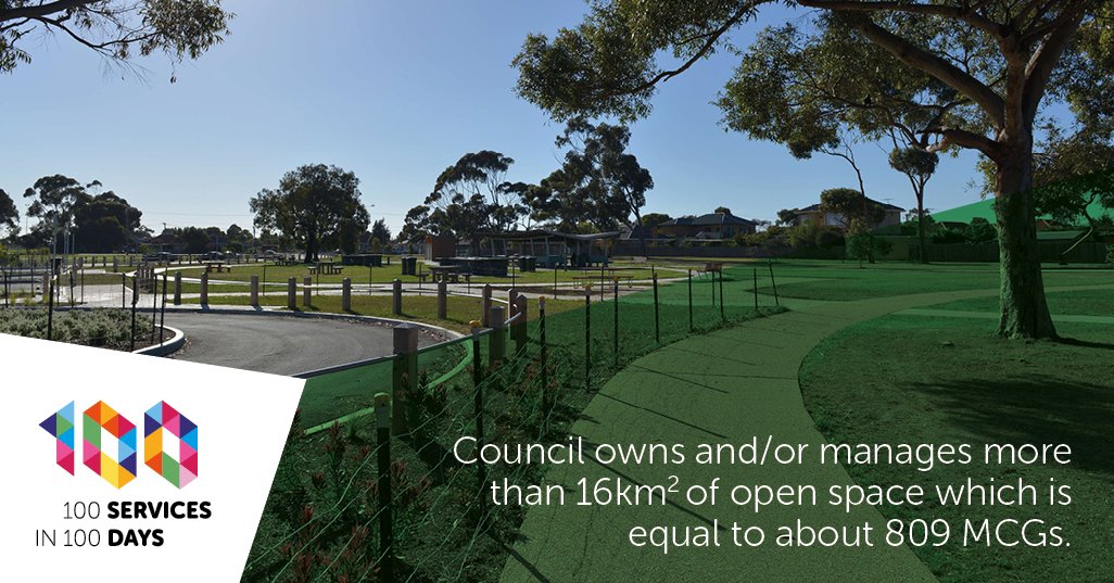 of open space that the council manages - equivalent to the size of 809 MCGs.