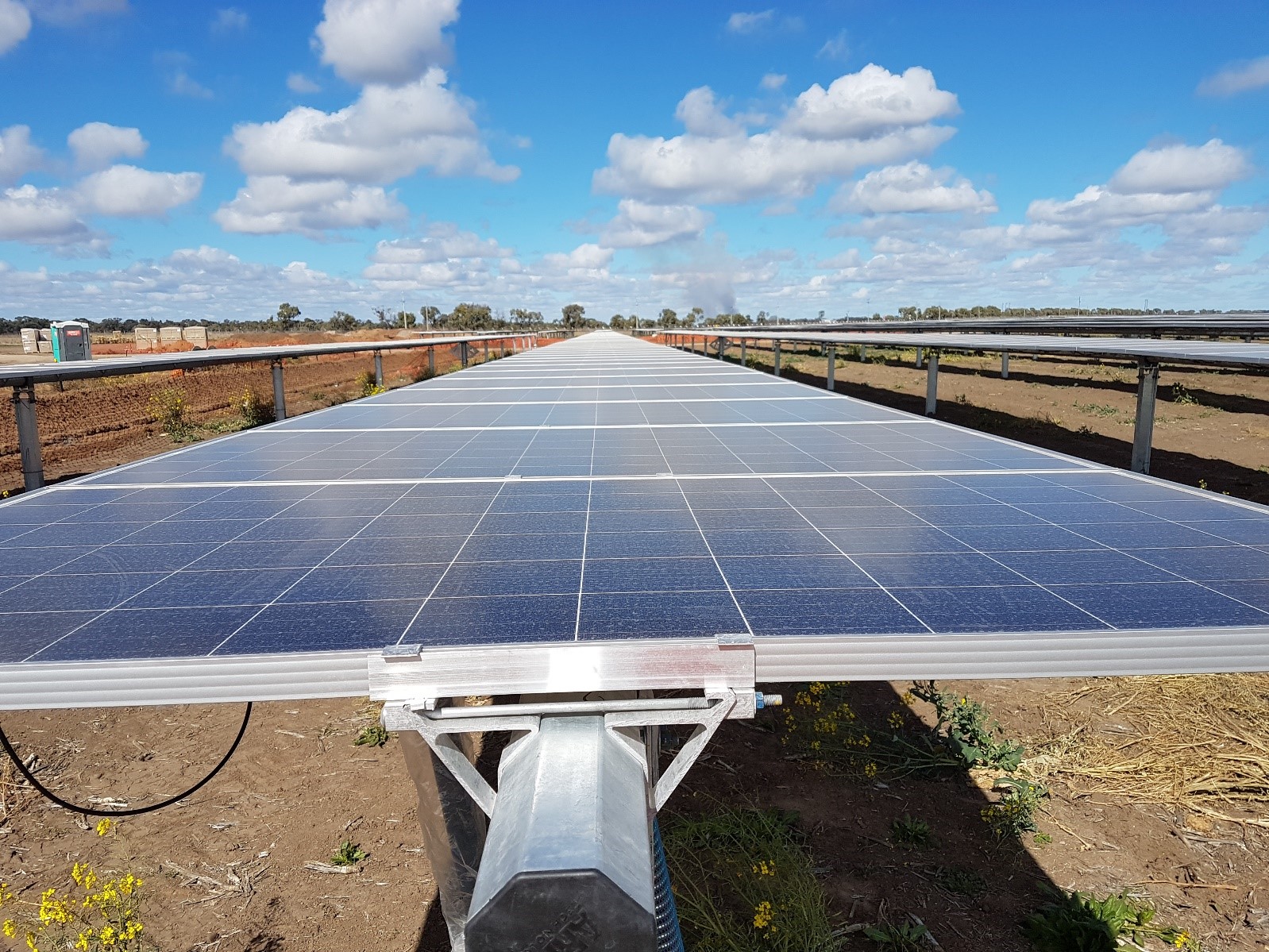 solar panels will be used. The project will feature single-axis tracking technology, which is more efficient in capturing the sun's energy than fixed solar PV. Array Technologies DuraTrack HZ v3 will be used as the tracking system.