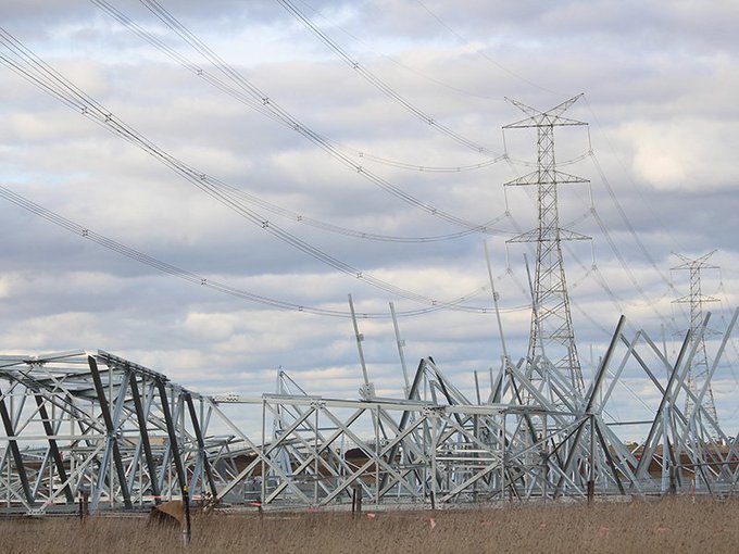Work at the Stockyard Hill Wind Farm’s terminal station near Lismore ramped with the construction of six lattice towers at the site.