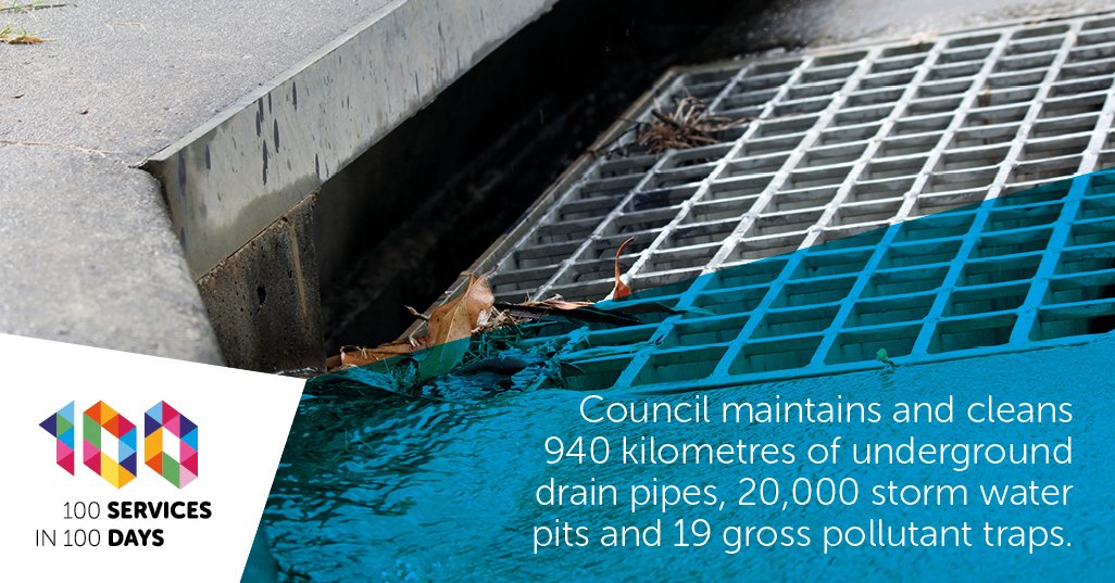 of drain pipes that council cleans - that's like the entire length of the Melb–Sydney coastal road.