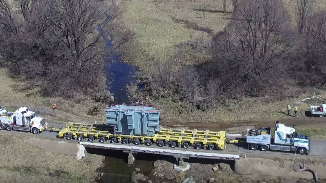 Transformer No 2 makes it way to the farm.