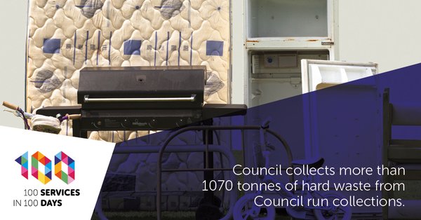 and more hard waste picked up from official collections by the council each year.