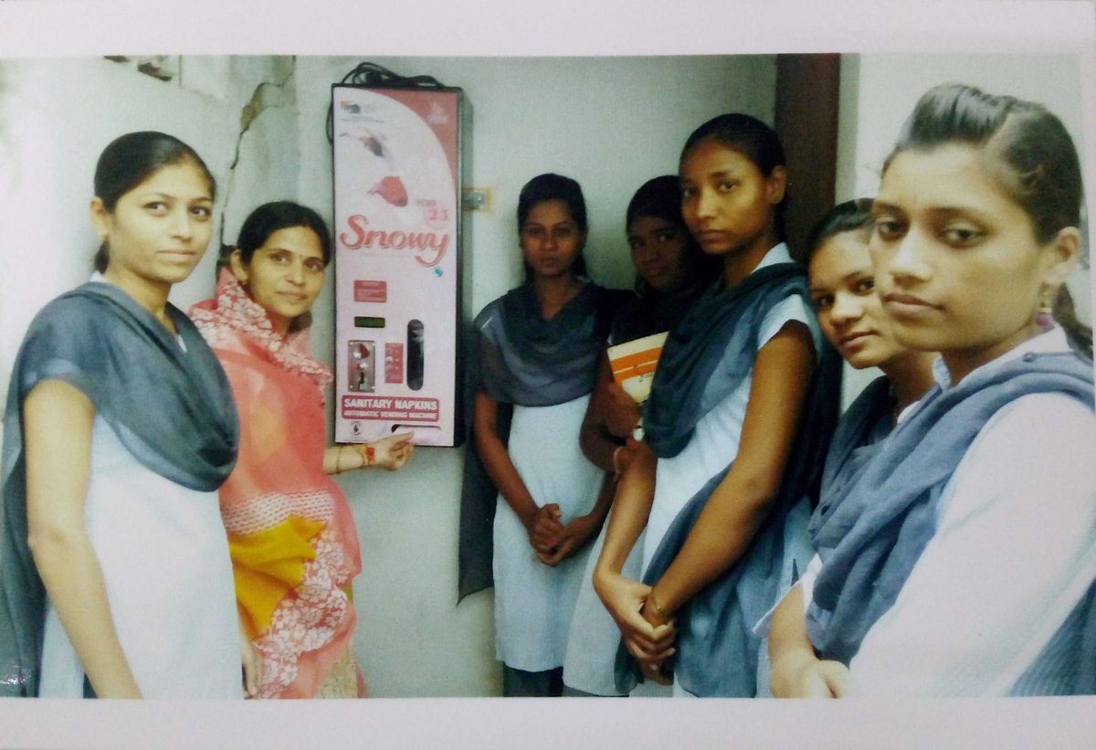 sanitary napkins vending machines installed in 22 number of schools in Nagpur with the aid of WCL.