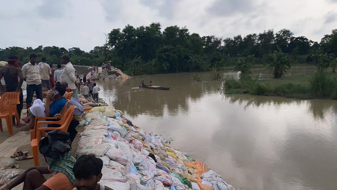 Flood prevention initiatives and embankment breach repair works in Bihar
