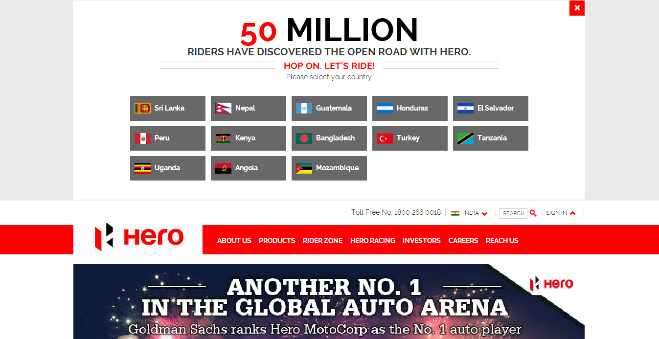 Hero crosses the landmark of 50 million riders worldwide