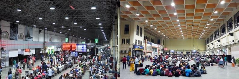 Installation of efficient lighting at stations of Southern Railway