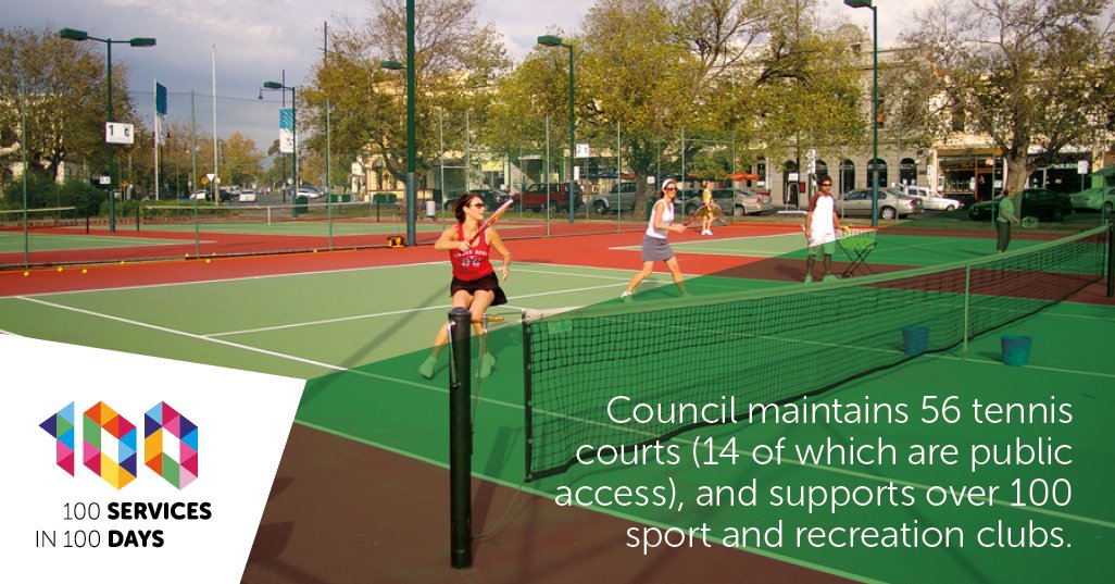 tennis courts and more than 100 other sport and recreation clubs supported by the council !