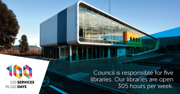 Number of libraries the council is responsible. In all these libraries are open 305 hours per week.