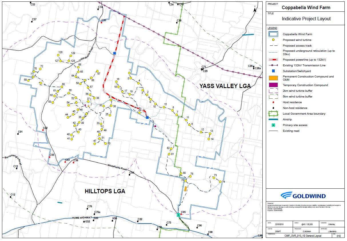 Coppabella Wind Farm, New South Wales, Australia - Project details and construction updates