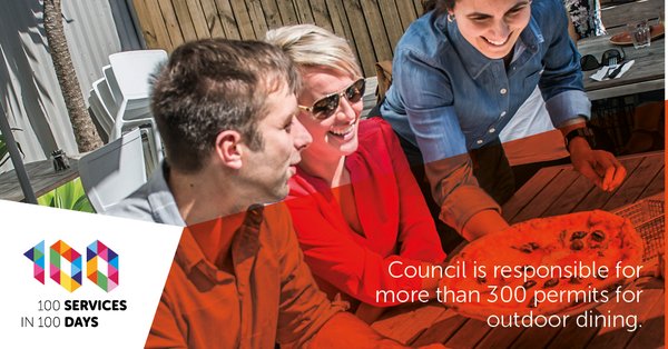 and more outdoor dining permits that the council is responsible for.