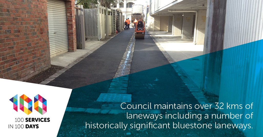 and more laneways and some of these are old bluestone laneways maintained by the council.