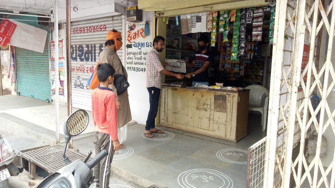 Newspaper shop in Gujarat, India.