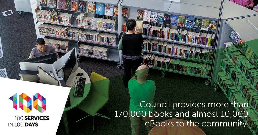 + books and 10,000 + ebooks provided by council libraries!
