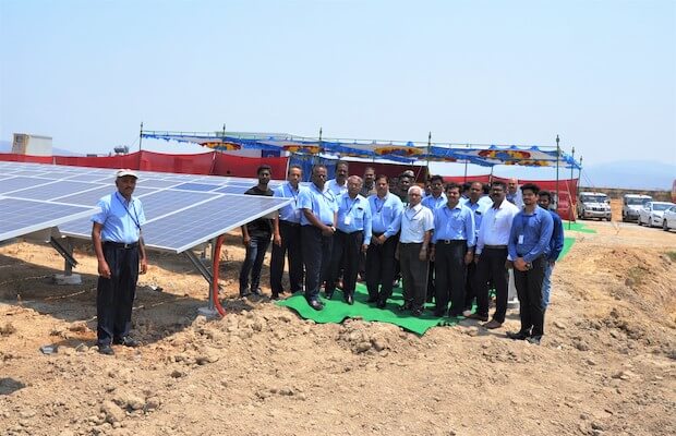 Ground mounted solar system at Tirupati’s Renigunta International Airport