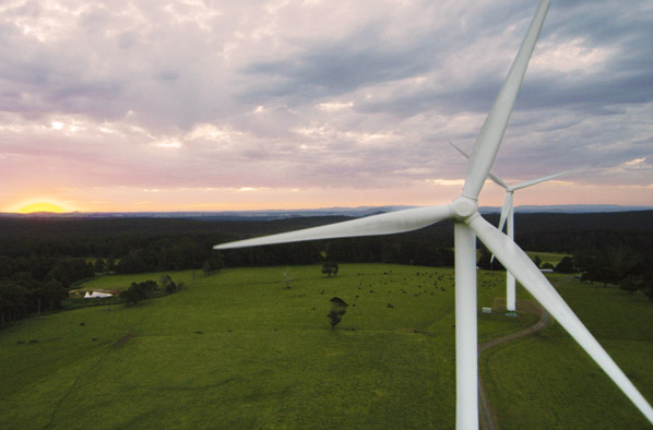 Hepburn Community Wind Farm located in the shire of Hepburn, Victoria.