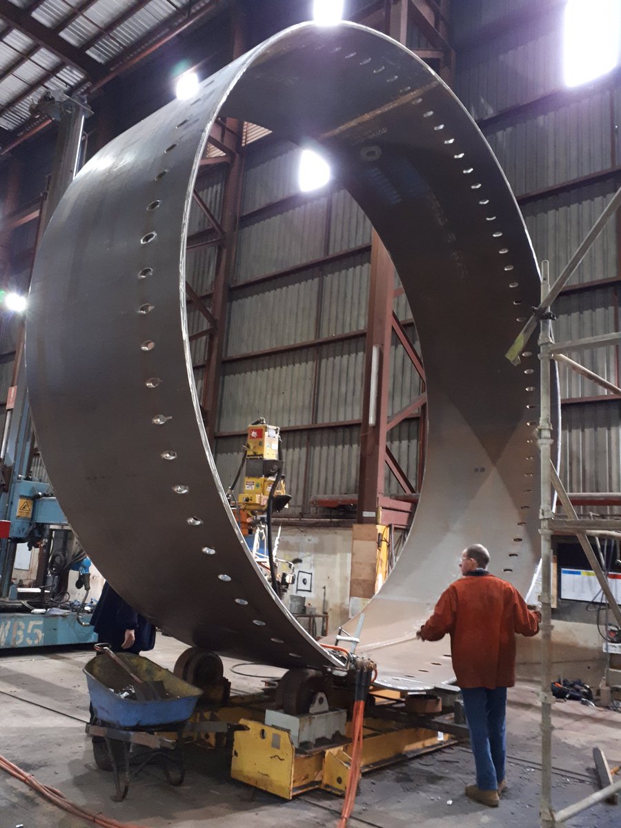 Embeds to connect the wind towers to their concrete foundations being manufactured by Keppel Prince Engineering in Portland, SW Victoria.