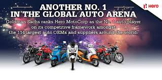 Goldman Sachs ranks Hero MotorCorp as the No 1 auto player on its competitive framework amongst the 114 largest auto OEMs and suppliers around the world